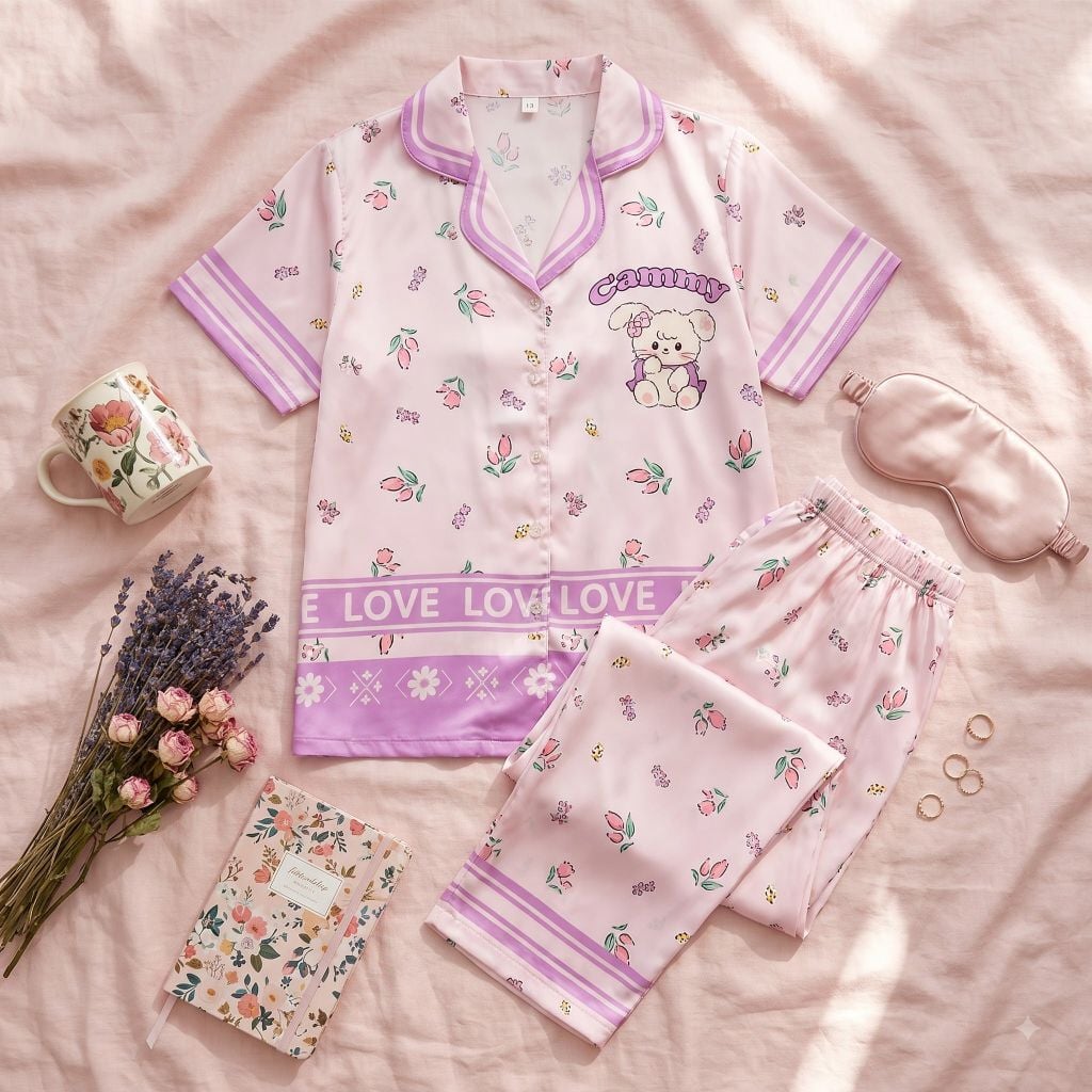 Pijama lụa Latin TNQD - Cammy Lilac