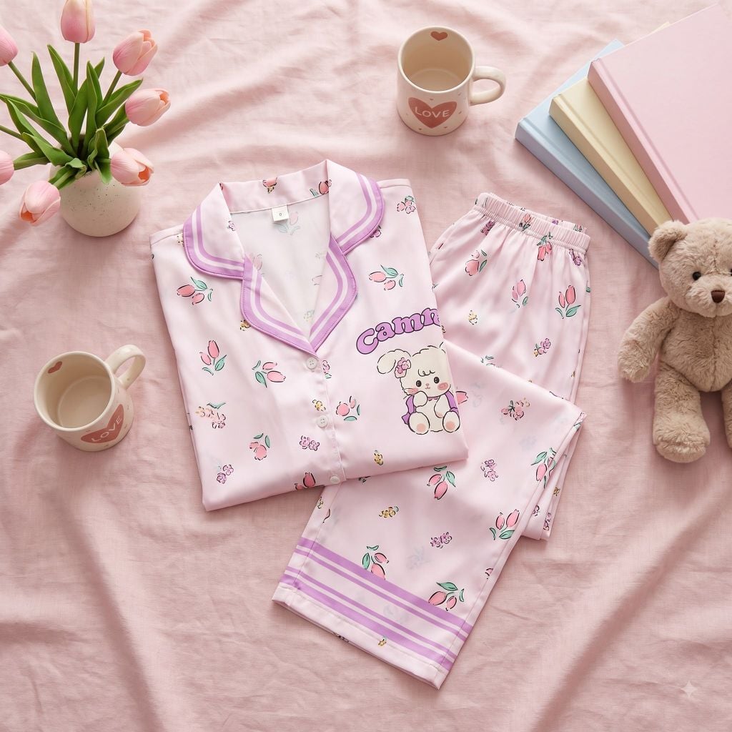Pijama lụa Latin TNQD - Cammy Lilac