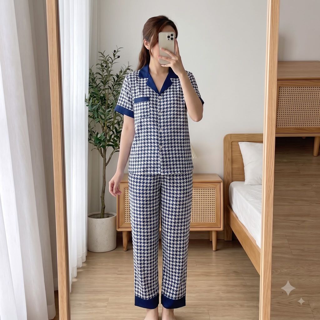 Pijama lụa Latin TNQD - Hana