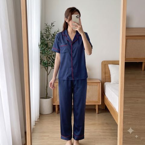 Pijama lụa Latin TNQD - Hana trơn