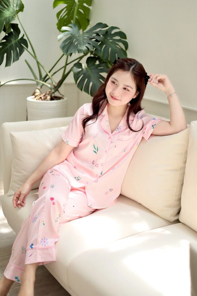 Pijama lụa Latin TNQD - Betti Pink