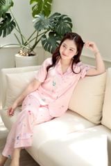 Pijama lụa Latin TNQD - Betti Pink