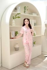 Pijama lụa Latin TNQD - Betti Pink