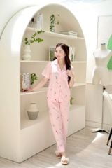 Pijama lụa Latin TNQD - Betti Pink