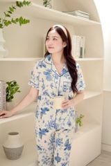 Pijama lụa Latin TNQD - Sparrow Ivory