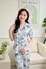 Pijama lụa Latin TNQD - Sparrow Ivory