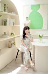 Pijama lụa Latin TNQD - Fiore Ivory