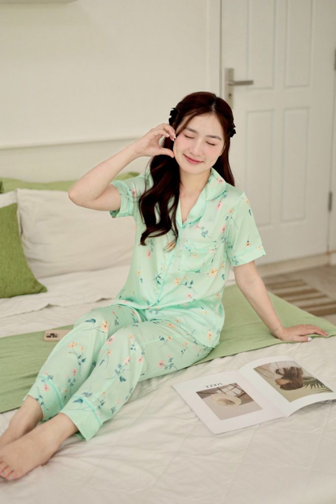 Pijama lụa Latin TNQD - Naye Mint