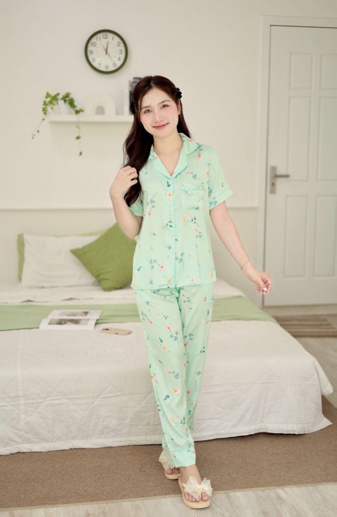 Pijama lụa Latin TNQD - Naye Mint