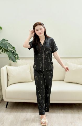 Pijama lụa Latin TNQD - Crystal Black
