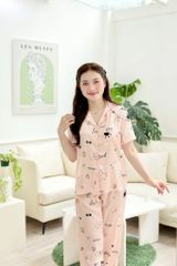 Pijama lụa Latin TNQD - Amour Peach