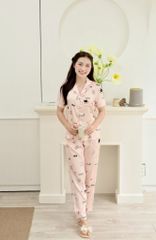 Pijama lụa Latin TNQD - Amour Peach