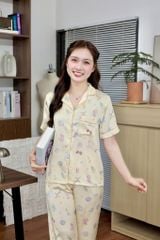 Pijama lụa Latin TNQD - Playful Lemon