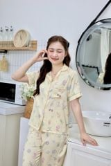 Pijama lụa Latin TNQD - Playful Lemon