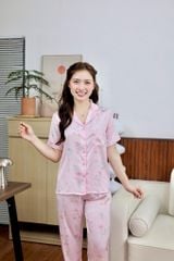 Pijama lụa Latin TNQD - Blossom Baby Pink