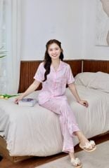 Pijama lụa Latin TNQD - Blossom Baby Pink