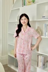 Pijama lụa Latin TNQD - Petal Pink
