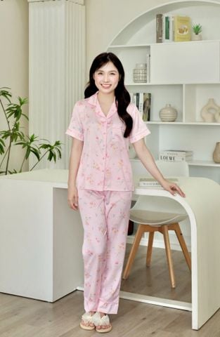 Pijama lụa Latin TNQD - Petal Pink