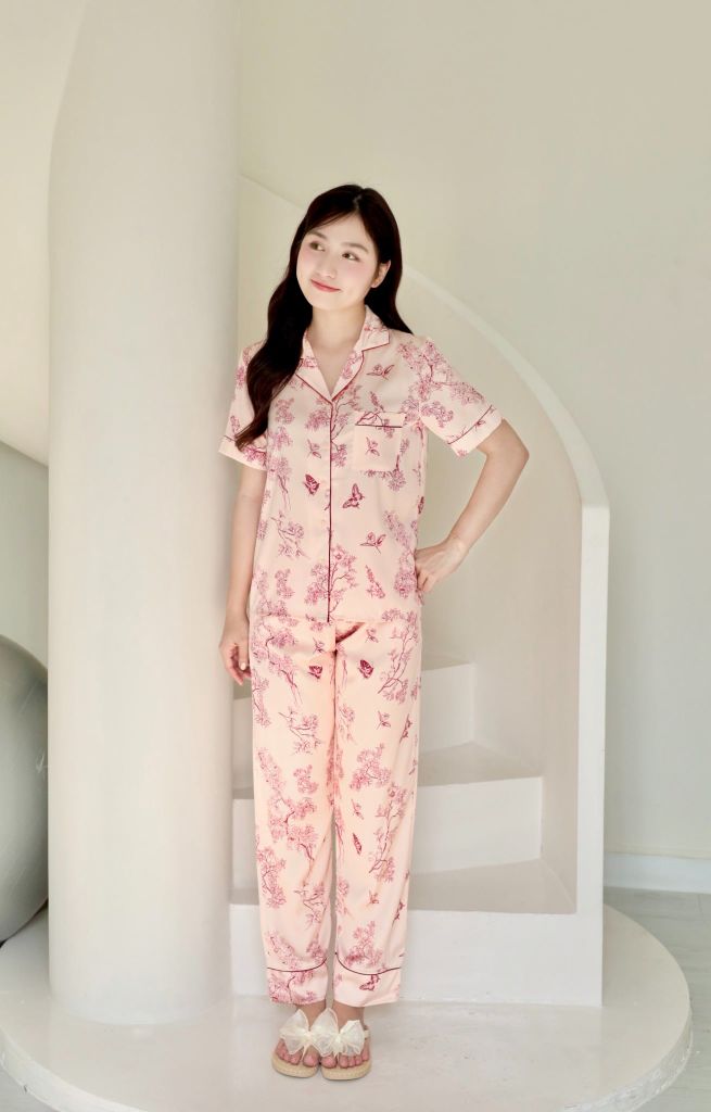 Pijama lụa Latin TNQD - Micha Peach