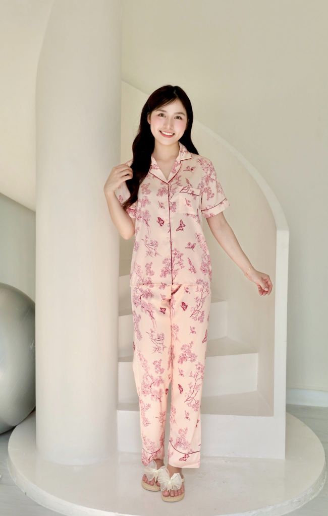 Pijama lụa Latin TNQD - Micha Peach
