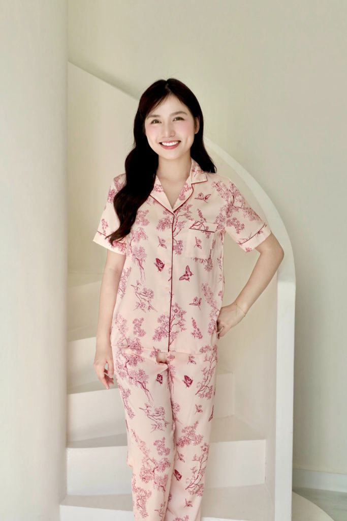Pijama lụa Latin TNQD - Micha Peach
