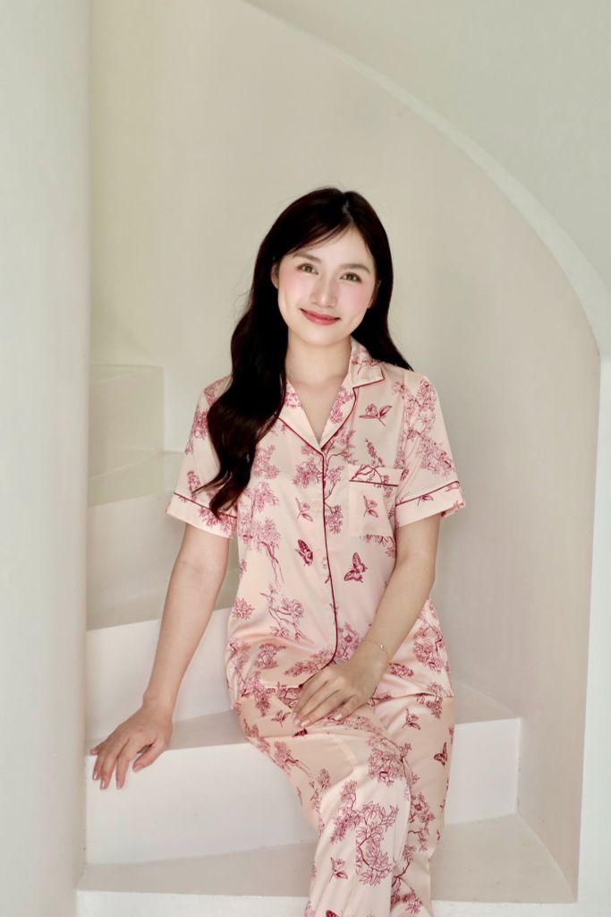 Pijama lụa Latin TNQD - Micha Peach