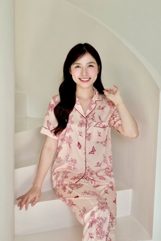 Pijama lụa Latin TNQD - Micha Peach