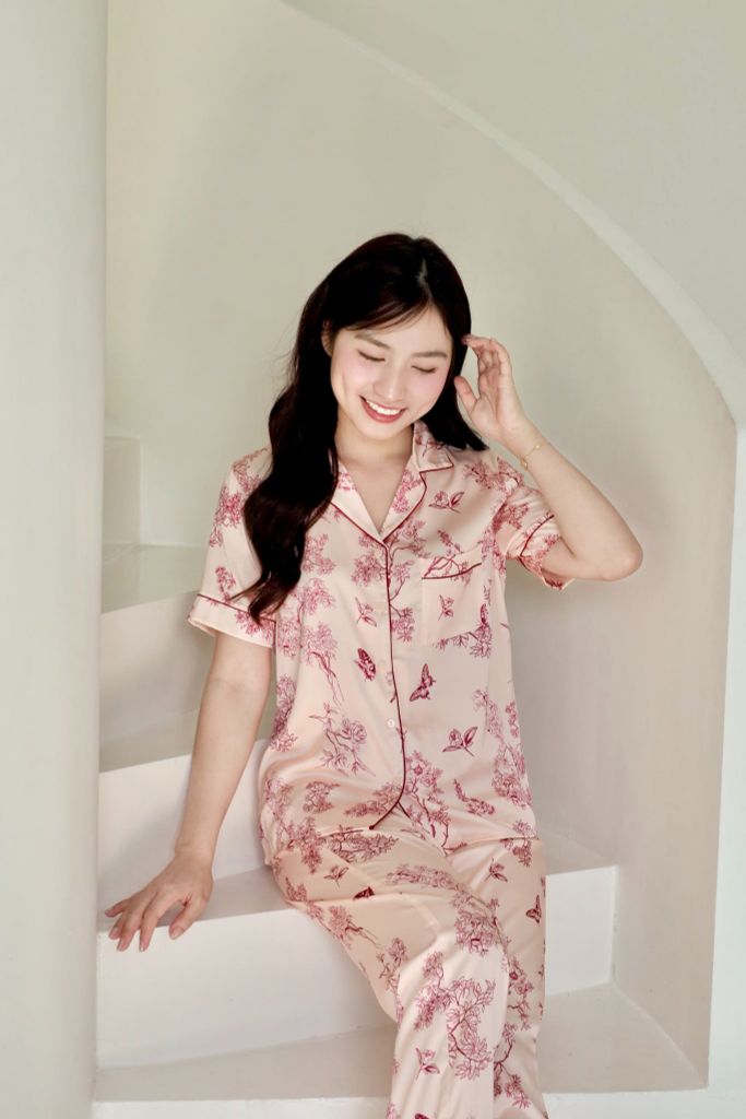 Pijama lụa Latin TNQD - Micha Peach