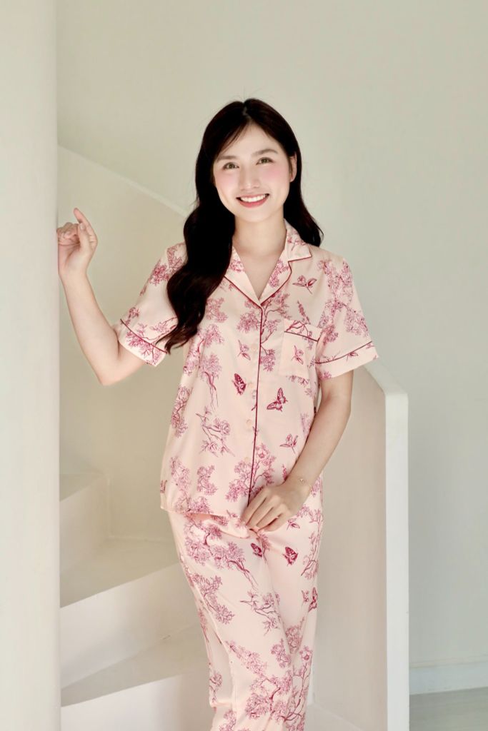 Pijama lụa Latin TNQD - Micha Peach
