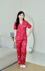 Pijama lụa Latin TNQD - Stardust Red