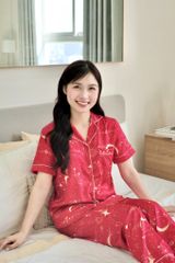 Pijama lụa Latin TNQD - Stardust Red