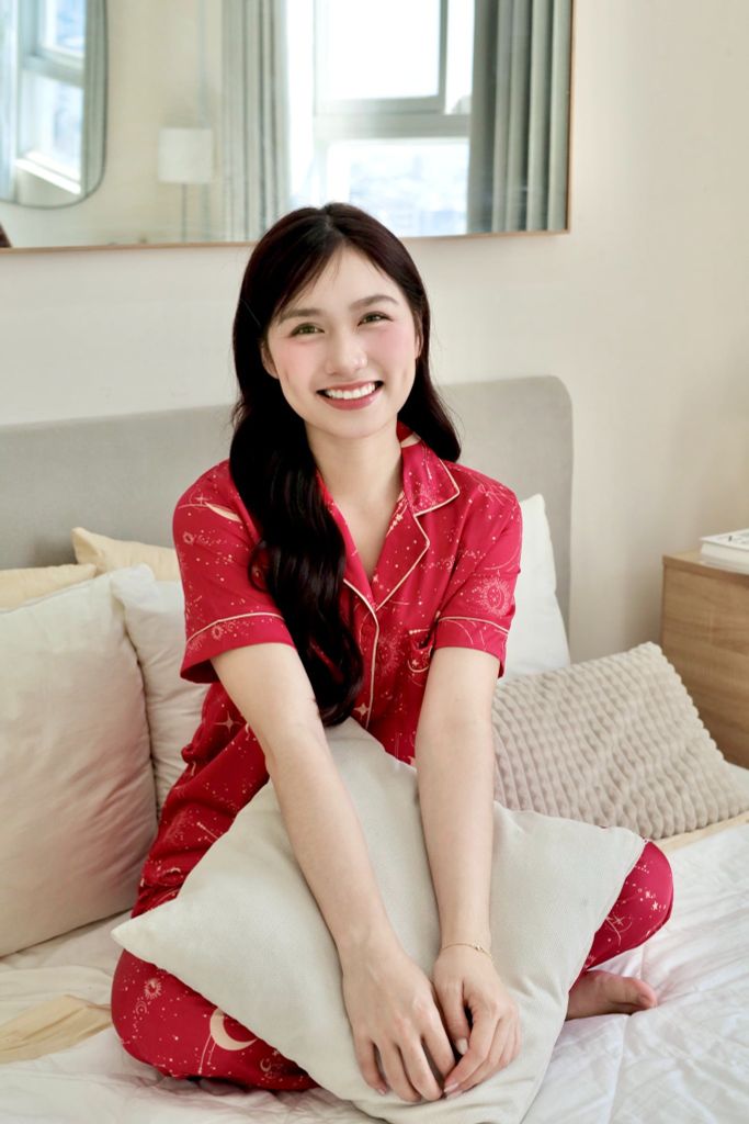 Pijama lụa Latin TNQD - Stardust Red