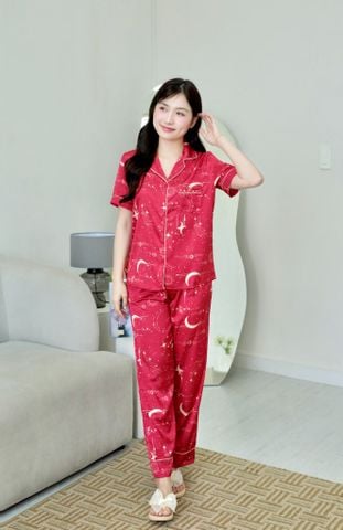 Pijama lụa Latin TNQD - Stardust Red