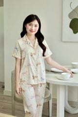 Pijama lụa Latin TNQD - Ponny Cream