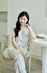 Pijama lụa Latin TNQD - Vine Ivory
