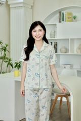 Pijama lụa Latin TNQD - Vine Ivory