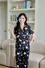 Pijama lụa Latin TNQD - Aurora Black