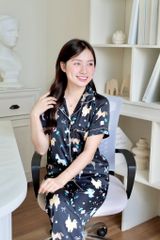 Pijama lụa Latin TNQD - Aurora Black