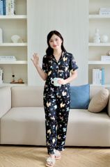 Pijama lụa Latin TNQD - Aurora Black