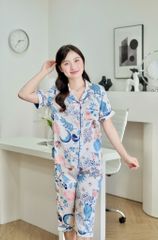 Pijama lụa Latin TNQD - Meadow White