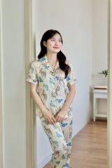 Pijama lụa Latin TNQD - Flutter Cream