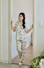 Pijama lụa Latin TNQD - Flutter Cream