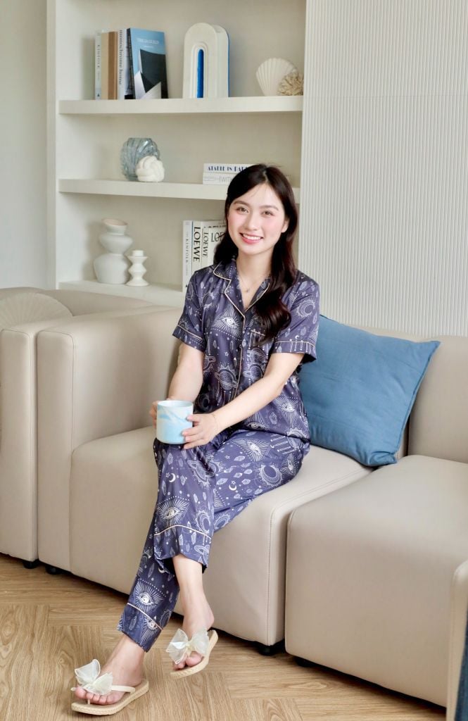 Pijama lụa Latin TNQD - Mystic Dark Gray