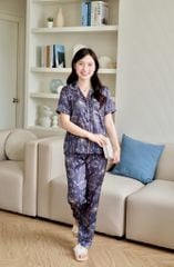 Pijama lụa Latin TNQD - Mystic Dark Gray