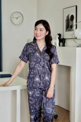 Pijama lụa Latin TNQD - Mystic Dark Gray