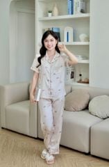 Pijama lụa Latin TNQD - Cuddle Beige