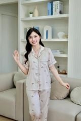 Pijama lụa Latin TNQD - Cuddle Beige