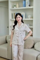 Pijama lụa Latin TNQD - Cuddle Beige