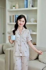 Pijama lụa Latin TNQD - Cuddle Beige