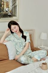 Pijama lụa Latin TNQD - Feather Olive